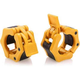 Greententljs Olympic Barbell Weight Clamps 2 Inch Clips Quick Release Locking 2 Pro Olympic Bars Deadlifts Weights Plates for Squats Weightlifting Fitness Body-Solid (Orange Matte)