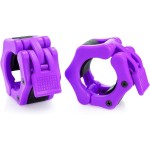 Greententljs Olympic Barbell Weight Clamps 2 Inch Clips Quick Release Locking 2 Pro Olympic Bars Deadlifts Weights Plates for Squats Weightlifting Fitness Body-Solid (Purple Matte)