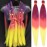 Ombre Purple Hot Pink Yellow Pre Stretched Braiding Hair 30 Inch 2 Packs Professional Yaki Texture Festival Braids Box Crochet Twist Hair Extensions