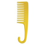 Wapodeai Wide Tooth Comb Shower Comb With Hook, Good for Curly Hair Wet Dry, Premium Tangle Free Combs Yellow.