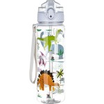 OLDLEY 17oz Kids Water Bottle for school Girls Boys, Water Bottle With Silicone Straw, Leak-Proof Tritan BPA-Free, Reusable water bottles for kids, Dinosaur