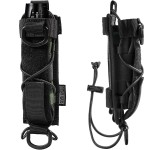 OneTigris Flashlight Holster Molle Flashlight Holder for Belt Tactical Pouch for Torch Linear Hand Tool with Open-top MOLLE Strap for Vertical & Horizontal Carrying