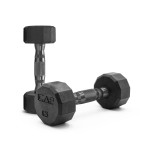 CAP Barbell 12-Sided Coated Dumbbell with Black Handle, Pair, 5 LB