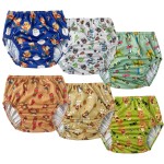 BISENKID 6 Packs Rubber Pants for Toddlers Rubber Training Pants for Toddlers Good Elastic Waterproof Diaper Cover Boy 4t