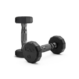 CAP Barbell 12-Sided Coated Dumbbell with Black Handle, Pair, 3 LB