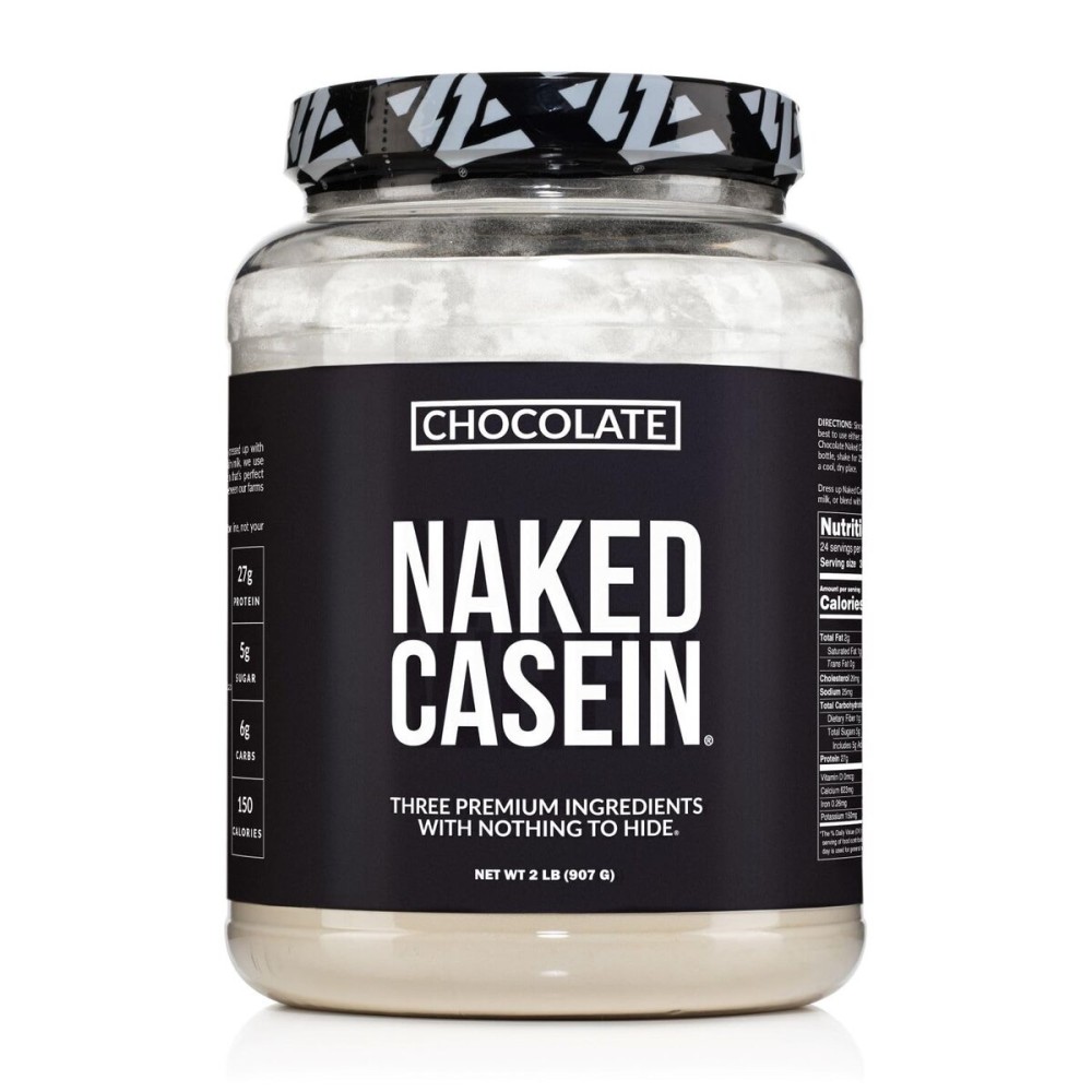 NAKED Casein - 2Lb Micellar Chocolate Casein Protein - Bulk, GMO-Free, Gluten Free, Soy Free, Preservative Free - Stimulate Muscle Growth - Enhance Recovery - 24 Servings
