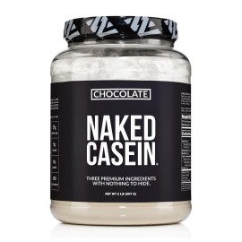 NAKED Casein - 2Lb Micellar Chocolate Casein Protein - Bulk, GMO-Free, Gluten Free, Soy Free, Preservative Free - Stimulate Muscle Growth - Enhance Recovery - 24 Servings