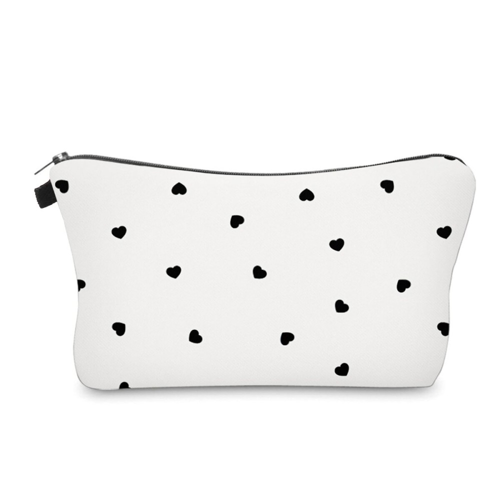 Aiphamy Cute Travel Makeup Bag Cosmetic Bag Small Pouch Gift for Women (Little Heart)