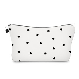 Aiphamy Cute Travel Makeup Bag Cosmetic Bag Small Pouch Gift for Women (Little Heart)