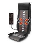 Snailax Back Massager with Heat,Shiatsu Massage Seat Cushion,8 Flexible Nodes for Full Back Massage Chair Pad,Chair Massager for Office,Gifts