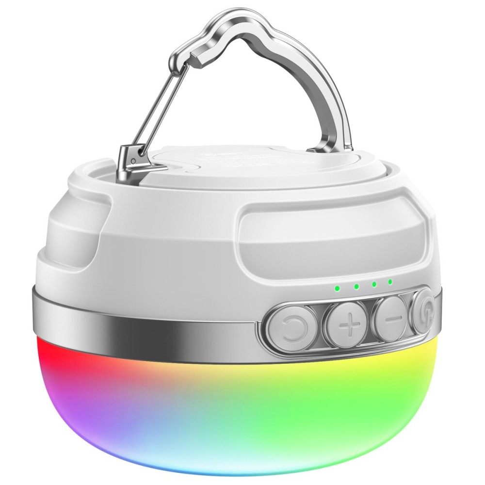 ZMNT LED Camping Lantern Rechargeable 1400LM, Up to 420H Running Time Camping Tent RGB Light, 10400mAh Emergency Hanging Light for Hurricane, Power Outages, Home, Hiking, White