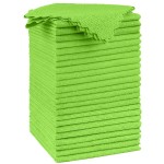 Orighty Microfiber Cleaning Cloth, 24 Pack Highly Absorbent Cleaning Supplies, Reusable Clean Rags for House, Microfiber Cloth for Kitchen, Window, Car Care, 11.5x11.5 inch Green