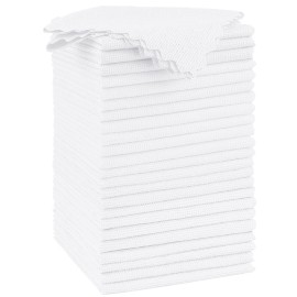 Orighty Microfiber Cleaning Cloth, 24 Pack Highly Absorbent Cleaning Supplies, Reusable Clean Rags for House, Microfiber Cloth for Kitchen, Window, Car Care, 11.5x11.5 inch White