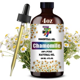 Chamomile Essential Oil (4 oz / 120 ml) - Chamomile Oils for diffusers, humidifiers, Home Baths, Cleaning Products, Yoga, DIY Soaps and DIY Scented Candles