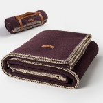 Molithe 100% Wool Blanket, 48 x 62, Warm, Thick, Washable, Military Wool Blanket, Great for Camping, Outdoors, Sporting Events, Survival Kits, Plum