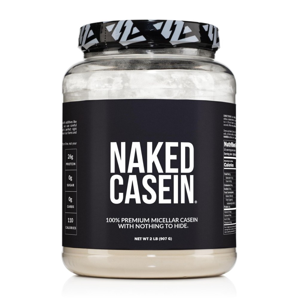 NAKED Casein - 2Lb Micellar Casein Protein - Bulk, Zero Carb, GMO-Free, Gluten Free, Soy Free, Preservative Free - Stimulate Muscle Growth - Enhance Recovery - 30 Servings