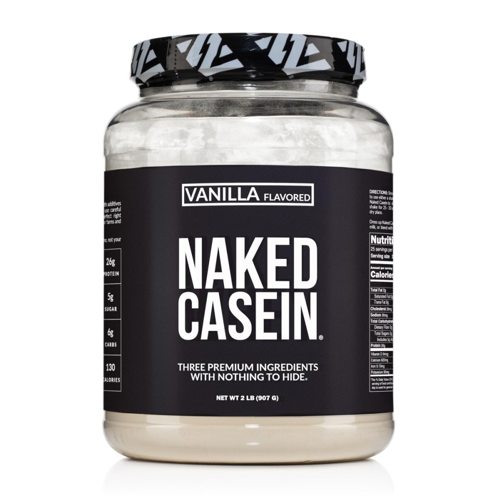 NAKED Casein - 2Lb Micellar Vanilla Casein Protein - Bulk, GMO-Free, Gluten Free, Soy Free, Preservative Free - Stimulate Muscle Growth - Enhance Recovery - 15 Servings