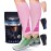 Calf Compression Sleeves for Men and Women - Footless Compression Socks Support for Varicose Vein, Nursing, Pregnancy, Running - PhysFlex Leg Sleeve Brace for Shin Splints, Pain Relief (Pink, Medium)