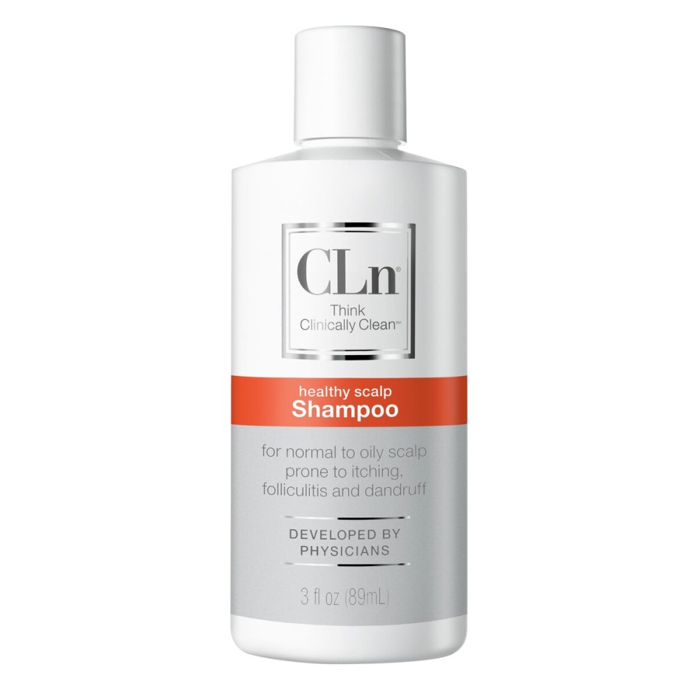 CLn Shampoo with Salicylic Acid - 3 fl oz, Clarifying Anti Dandruff Shampoo for Oily Hair, Itchy or Flaky Scalp Prone to Dandruff, Folliculitis & Seborrheic Dermatitis, Hypoallergenic Formula
