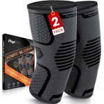 Knee Brace for Pain Relief - 2 Pack Knee Compression Sleeves for Men and Women - Support for Weightlifting, Gym, Workout, Volleyball - Meniscus Tear, ACL, Arthritis (Honeycomb, Gray/Black, Medium)