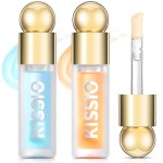 KISSIO Plumping Lip Gloss,Plumping,Moisturize and Elasticity,Lip Plumper and Lip Care for Day and Night Use,with Ginger,Peppermint and Jojoba Oil,Clear,10 ml