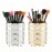 LUGUNU Makeup Brush Holder with Golden Silver Crystal Bling - Elegant Vanity Organizer for Brushes, Pens & Pencils, Ideal for Bathroom or Office Countertop(2Pack)