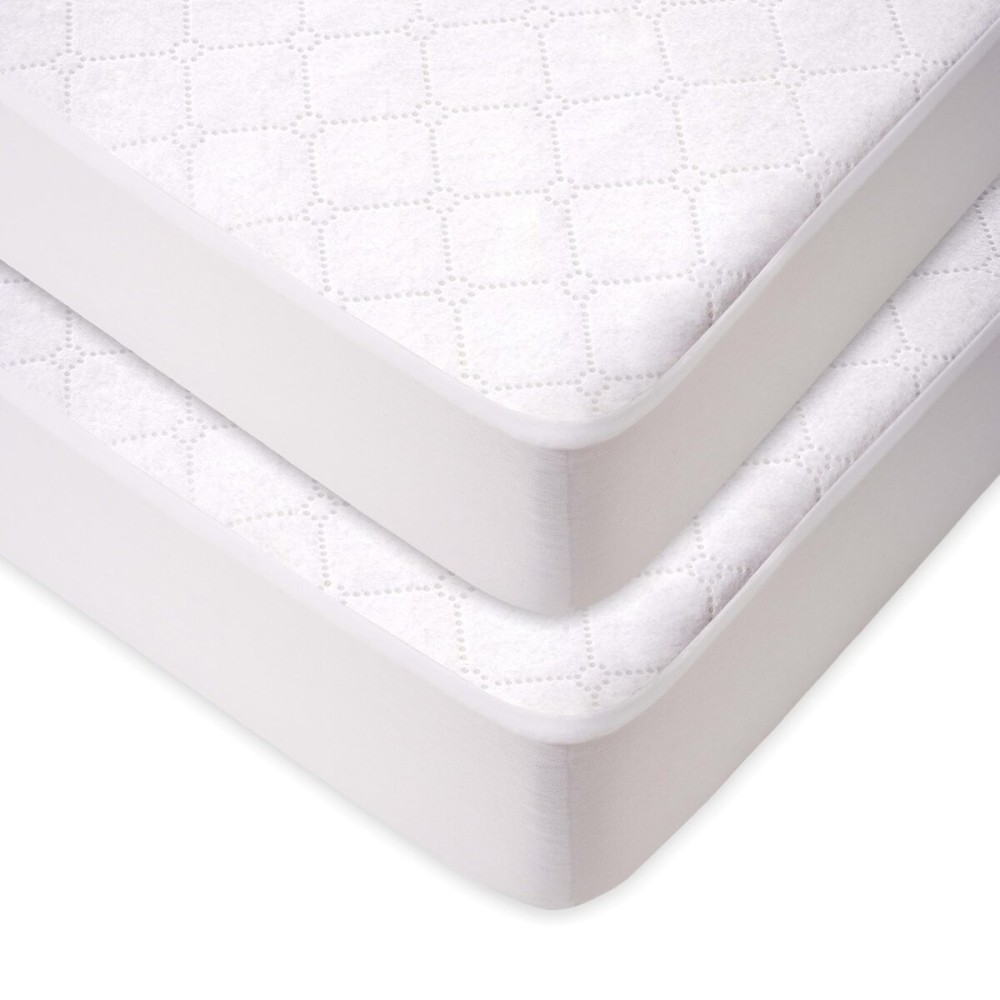 American Baby Company 2 Pack Waterproof Fitted Mini Crib Mattress Protector 38 x 24 - Quilted, Noiseless, Ultra-Soft & Breathable Pack n Play and Mini Crib Mattress Cover