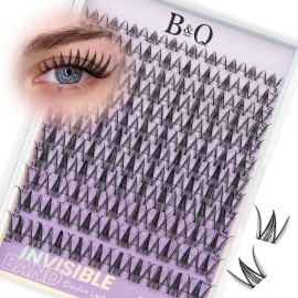 B&Q Snow Lotus Lash Clusters Invisible Band False Eyelashes Clusters Natural Cluster Eyelash Extensions Comfortable Individual Lashes Extension DIY Soft Eyelash Clusters Snow Lotus-MIX8-18mm