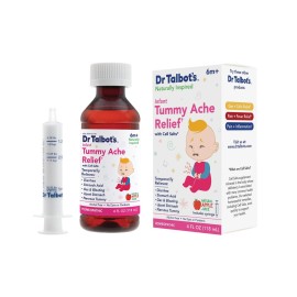 Dr. Talbot\'s Infant Tummy Ache Relief with Cell Salts - 4 fl oz - Naturally Inspired Kids Stomach Relief - Natural Apple Flavor - Includes Syringe