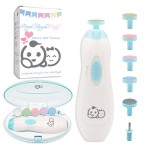 Baby Nail Trimmer 6 in 1, Usage Labeled Case, Royal Angels Baby Electric Nail File, Baby Grooming Kit Manicure Set for Toddler and Adults, Newborn Toddler Toes & Fingernails Nail Care Kit (Babyblue)