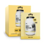 Levels Grass Fed Whey Protein Powder, No Artificials, 24G of Protein, Vanilla Bean, 12 Count