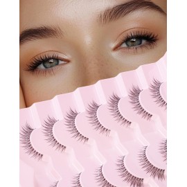 Frihappy Natural Eyelashes Short Wispy False Lashes C Curl HP-70