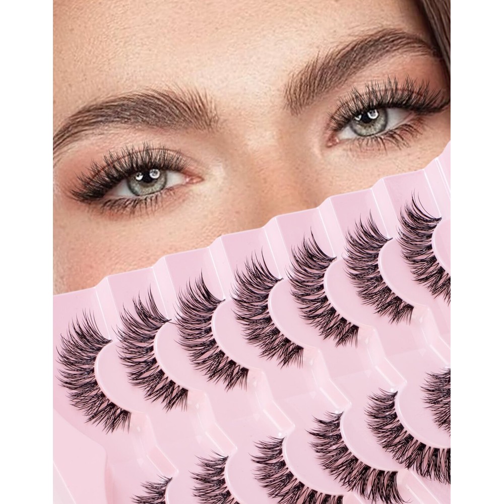 Frihappy Fluffy Cat Eye Lashes Volume Fake Eyelashes Faux Mink Lashes HA-59