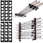 Ghosthorn Fishing Pole Rod Racks Wall or Ceiling Mounted Fishing Pole Rod Holders for Garage Storage Organizer Fishing Gear Equipment for Men Women