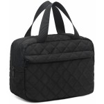 Makeup Bag for Women Cosmetic Bag Large Make Up Organizer Travel Toiletry Bags Waterproof Zipper Tote Pouch Purse for Girls (Z-Quilted Black)