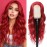 HMHIFI Long Red Wigs for Women Natural Curly Wavy Synthetic Hair Middle Prat Wigs Heat Resistant Hair Replacement Wigs for Daily Party Use Halloween Costume Wig