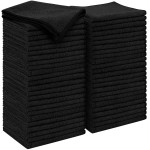 AIDEA Microfiber Cleaning Cloth Black 50PK, Microfiber Towels for Cars, Premium Car Cloths, Dusting Cloth Lint Free Cleaning Rags for SUVs, House, Kitchen, Window, Workshops,11.511.5