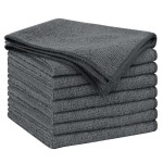 AIDEA Microfiber Cleaning Cloth Grey 8PK, Microfiber Towels for Cars, Premium Car Cloths, Dusting Cloth Lint Free Cleaning Rags for SUVs, House, Kitchen, Window, Workshops,11.511.5