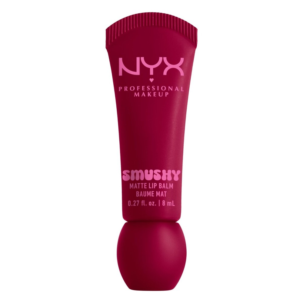 NYX PROFESSIONAL MAKEUP Smushy Matte Lip Balm, Tinted Lip Moisturizer with Soft, Matte Finish - Squeeze N\' Sizzle (Cherry Red)