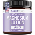 Magnum Solace Nighttime Magnesium Lotion with Arnica - Soothing Relief & Relaxation, Highly Concentrated Magnesium for Muscles & Joints - Apply to Legs or Feet Before Bed - Skin-Friendly