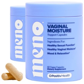 O Positiv MENO Vaginal Moisture Support Capsules - OBGYN-Formulated to Support Healthy Vaginal Moisture, Mood & Relaxation - Hormone-Free with Maca & Fenugreek Seed - 30 Servings (Pack of 2)