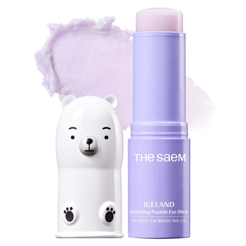 THESAEM Iceland Hydrating Peptide Eye Stick 0.38 oz - Elasticity, Cooling, Moisturizing Eye Balm for Loose Skin - Under Eye Treatment - Balm to Smooth Skin Texture - Daisy Flower Scent