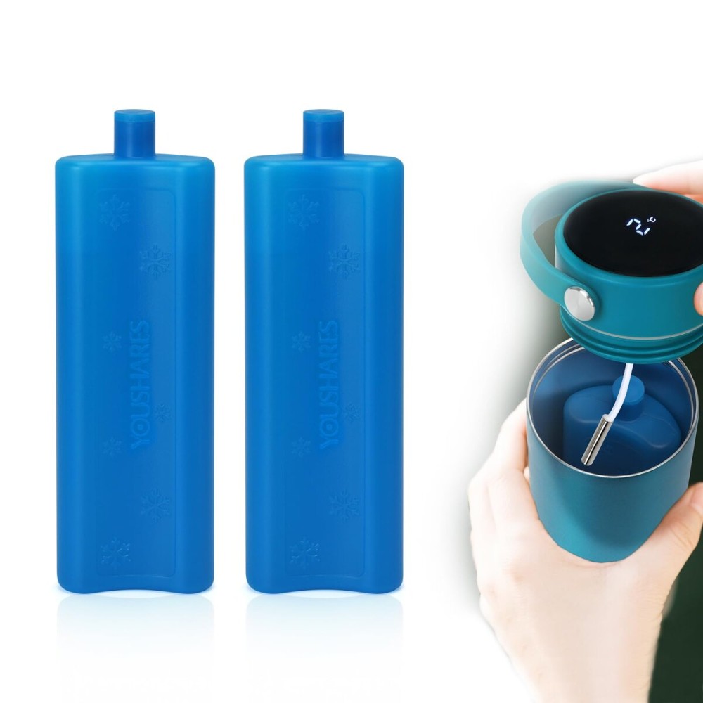 YOUSHARES Ice Packs for Insulin Cooler Travel Case, TSA Approved Ice Box for Medicine Travel Cool Bag, Keep Insulin Pen Cooling 24h for Diabetic Supplies (2PCS)