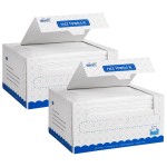 HOMEXCEL Face Towels 100 Count (2 Box), Disposable Makeup Remover Wipes, Super Soft Biodegradable Dry Facial Hand Clean Facial Towels Wash Cloth