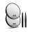 Macaki 10X&40X Magnifying Mirrors with Suction Cups and 2 Tweezers Set, 3.5 inches Magnified Makeup Mirror, Black, 2PCS