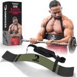 DMoose Fitness Arm Blaster for Biceps & Triceps, Premium Neck Padding Support with Adjustable Straps, Bicep Blaster for Strength Training, Biceps Workout Equipment (Ranger Green)