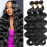 Katspon 12A Human Hair Bundles Body Wave 100% Unprocessed Brazilian Virgin Hair 3 Bundles Human Hair Extensions Quick Weave Human Hair (24 26 28 Inch)