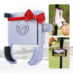 Stripebird Original Magnetic Golf Cart Phone Holder (SilverBlue), Golf Caddy, Coolest Golf Cart Accessories, Cool Golf Gadgets, Slim Smartphone Mount