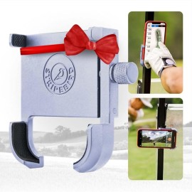 Stripebird Original Magnetic Golf Cart Phone Holder (SilverBlue), Golf Caddy, Coolest Golf Cart Accessories, Cool Golf Gadgets, Slim Smartphone Mount