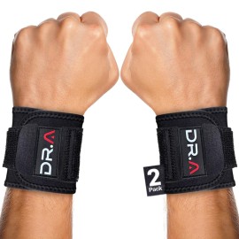 Dr. Arthritis Doctor Developed Wrist Brace, Wrist Wraps for Tendonitis, Hand Support, Ideal for Fitness, Weightlifting (Pair)